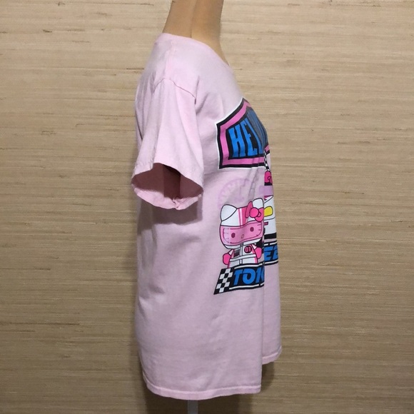 Hello Kitty by Sanrio Women’s Light Pink Tokyo Speed Racing Cotton Tee Medium - Picture 7 of 9
